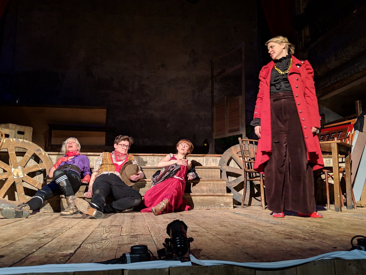 ImprovCowboy's tweet photo. Reading the scoop in the local paper, Bea Estrange is unhappy about the leak. Her family confront her, but she's prepared, and within seconds the three of them all collapse. Bea's comment: it was bound to happen https://t.co/NzYNCY8VZZ