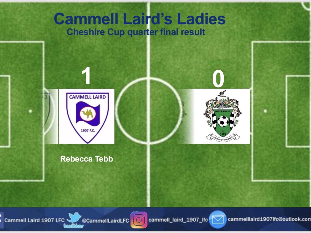 CammellLairdLFC's tweet photo. 🏆 Semi final here we come 🏆

Really good physical game today. Everyone battled until the very end and scoring in the last 5 showed great determination for everyone in blue!

Let’s keep up the winning streak in to the next game! 

 #Lairdsladies🐫⚽️💙 https://t.co/TL21W0kaJW