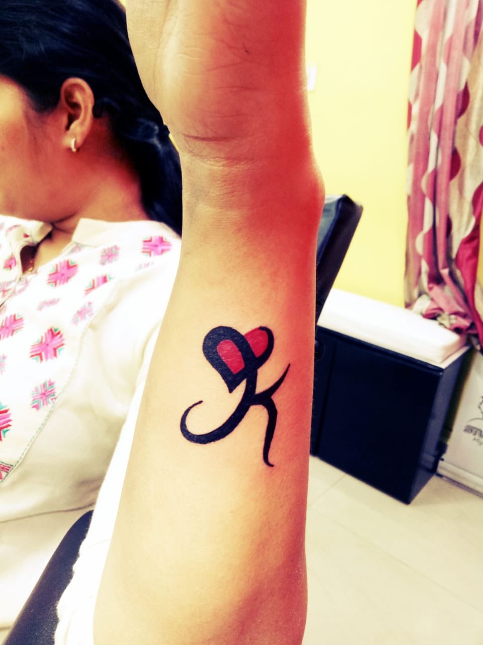Stylish K letter Tattoo with Crown and Heart  K name tattoo  k tattoo   YouTube