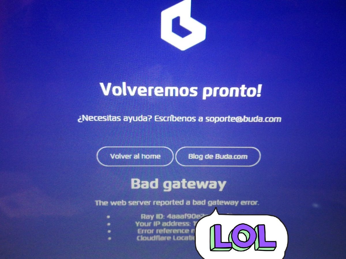cryptcurrency's tweet image. Y los amigos @BudaPuntoCom no dicen nada... Últimamente son como seguidos estos fallos :(