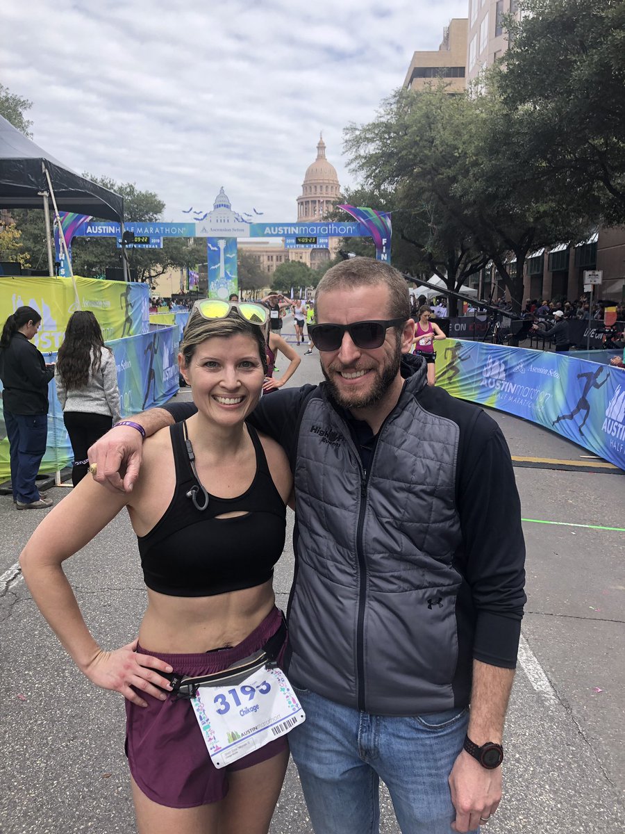 ChikageWeather's tweet photo. Great big thank you to everyone who cheered me on in person &amp; on social media today! My fastest @austinmarathon yet! 4:05:19 / 9:22 pace. And, like I told @stay_vertical at the finish, there’s always next year to grab that elusive 3:59:59! #runaustin #runaustin19 #austinmarathon https://t.co/XGqkBpfhhE
