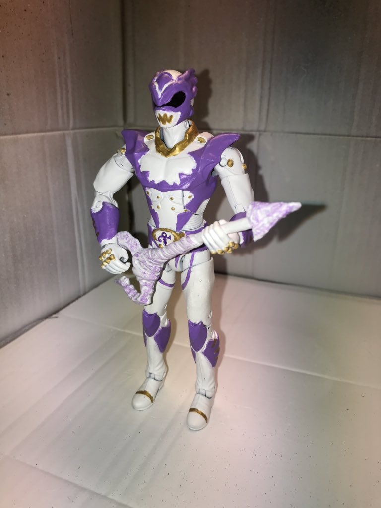 moyer_luke's tweet photo. Because of my love of the great artist prince. what was once the black Psycho Ranger is now #TheRangerFormerlyKnownAsPrince #PurplePsychoRanger #PsychoPurple #PsychoRain #PrinceRanger #PrincePsycho #PurpleRain #Prince https://t.co/FeipSHSFwh