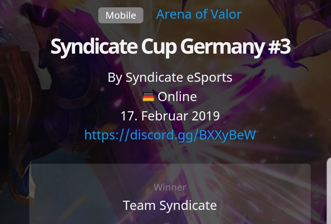We won the 3rd Syndicate Cup!
GG to all Teams!