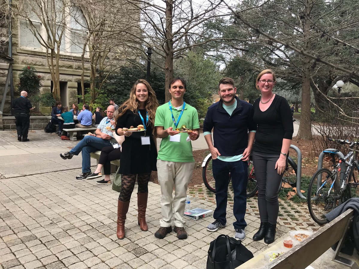 underwatermaya's tweet photo. Some of the LSU grad students attending the Tulane Maya Symposium in New Orleans on the Vlassic Maya “collapse.”Just like after Katrina, the ancient Maya were resilient to climate change ⁦@LSUResearch⁩ https://t.co/WviA9Pt6jr