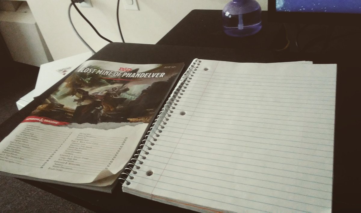 hemanstarfox's tweet photo. Doing  prep for #TeamHemanstarfox #DungeonsAndDragons session tomorrow. Our fighter, perished at the hands of #Klarg but merged souls with a pet wolf  and mafe it back to Phandelver and  The Party may have caught the attention of the #Redbrands #DND #DM  #TableTopGames #RPG #Nerd https://t.co/D0ntzSsFDw