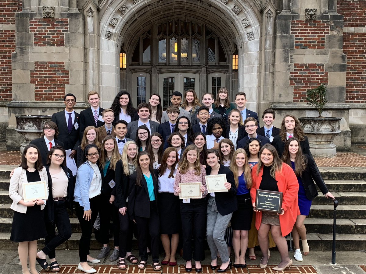Siegel Model UN is coming home with 5 Honorable Mentions, 3 Outstanding Delegate Awards, 4 Best Delegate Awards, and Best Large Delegation at VOLMUN IV!!! So so proud and each and every one of these extraordinary young gentlemen and ladies! <a href="/SiegelHighStars/">Siegel High School</a> <a href="/UTKMUN/">UTK Model UN</a>