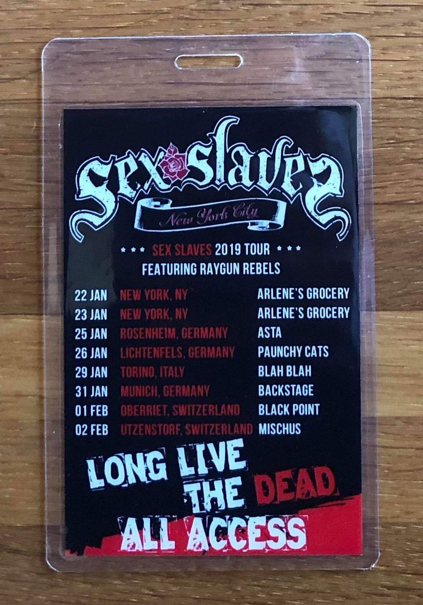 NEW LAMINATES AVAILABLE NOW ON sexslavesmusic.bigcartel.com 👈 get yours and MORE merch before everything it's gone!! ⚡⚡⚡ #sexslavesmusic #newmerch #eric13 #delcheetah #jbomb