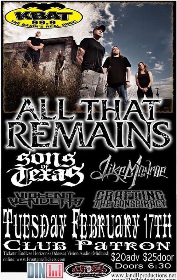 armando_vv's tweet photo. 2015 was a VERY exciting year. It was such a pleasure opening for @ATRhq #AllThatRemains #ViolentVendetta #SonsOfTexas #CraftingTheConspiracy #AndMore https://t.co/U5OK1beHDp