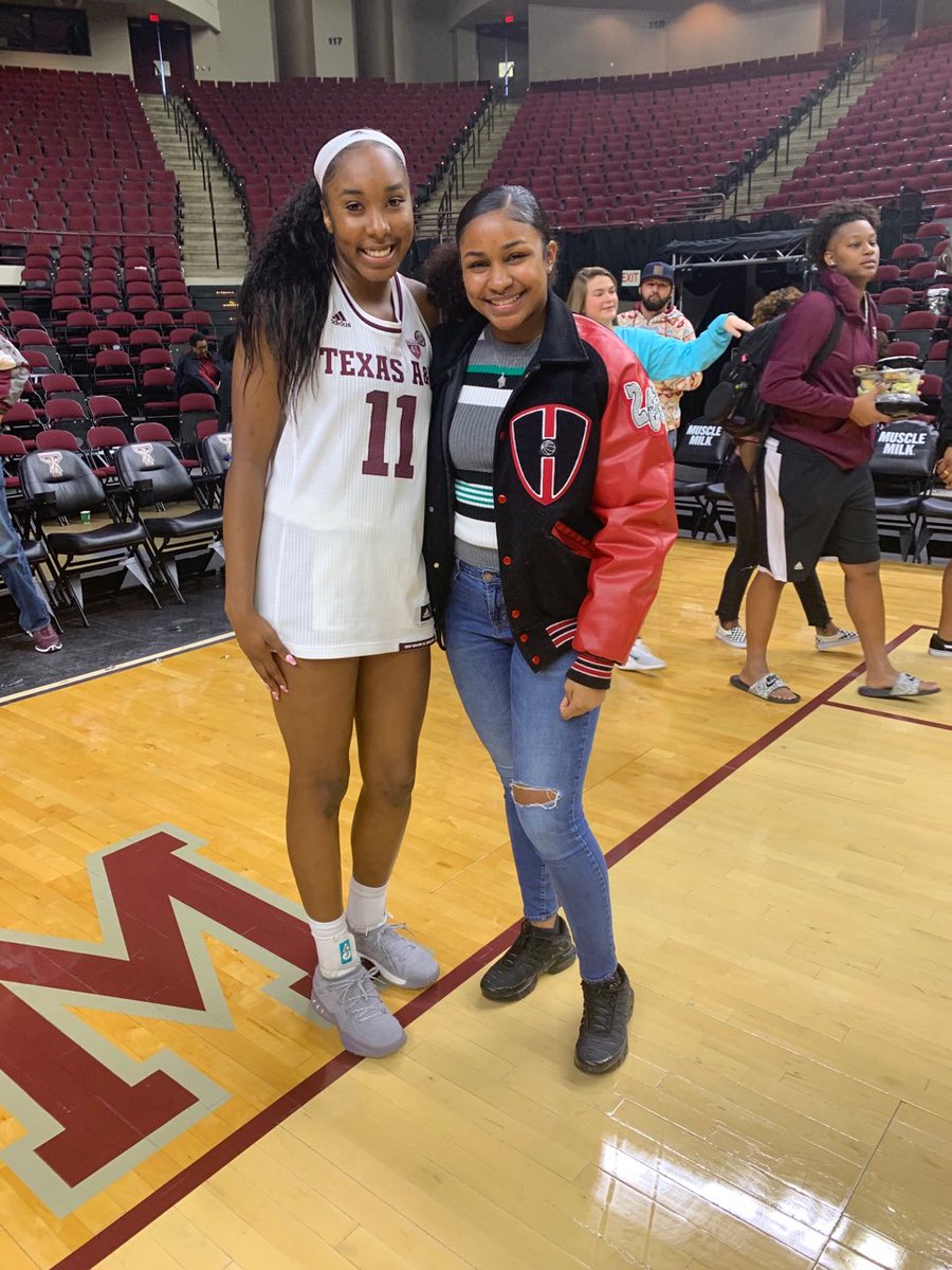 Thanks you @AggieWBB @CoachGaryBlair @CoachADubAggie for the unofficial visit for 2021 Sierra Brooks looking forward to seeing y'all this summer #AllDay🏀