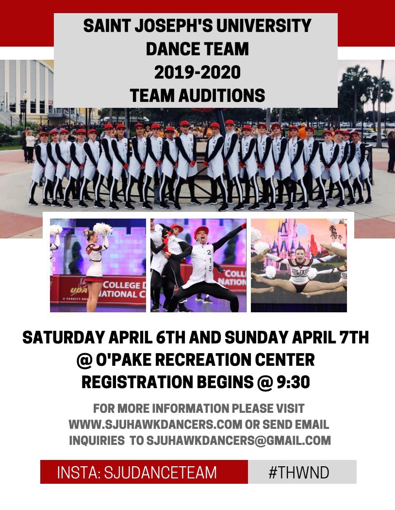 sjuhawks_dance's tweet photo. Our 2019-2020 Team Auditions are less than TWO MONTHS away. For more information visit https://t.co/FIUqn40xB2 ! We hope to see you on April 6th &amp; 7th🖤 #BeAHawk #THWND #SJUDT https://t.co/c3gsshjDLK