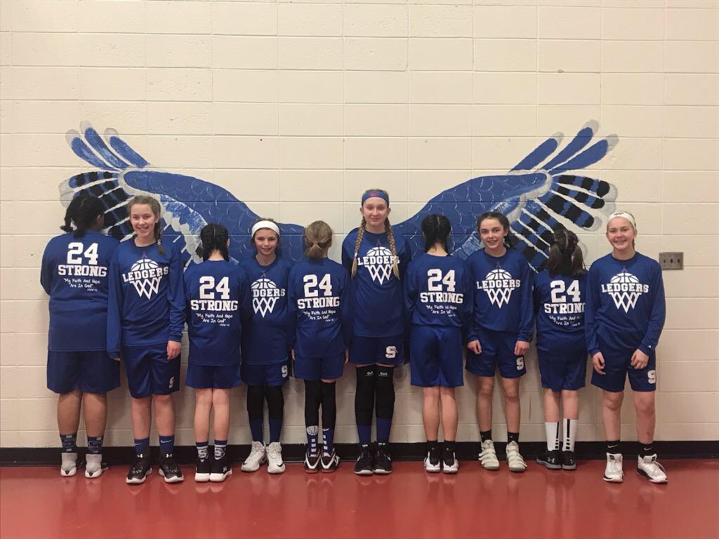 juniorledgersbc's tweet photo. 6th grade girls, in their first year competing in state, took 6th place!! Way to go Lady Ledgers!!   Strong #24 for teammate Jae! 💪🏻❤️ https://t.co/m7cDuLsZvv