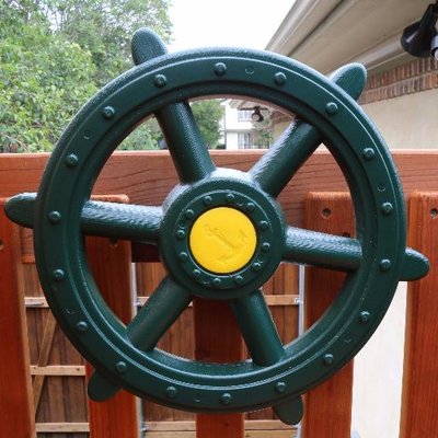 WePlayAlot's tweet image. Your child&apos;s imagination will soar when you add the ship&apos;s wheel to your backyard playground. #imaginations #kidstoys #swingsetaccessories #playgrounds