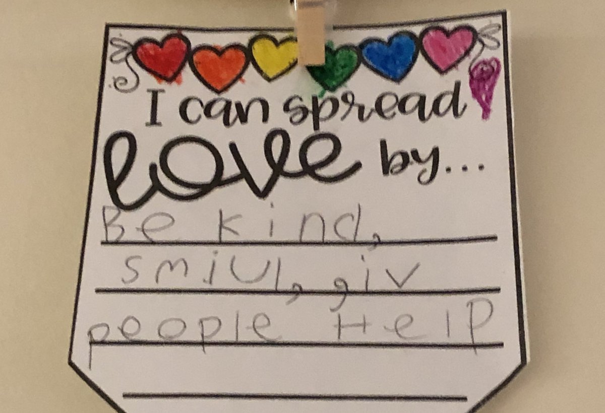 ms_baust's tweet photo. My Ss read Each Kindness then wrote ways we can spread love to others! More kindness and less hate! #KindnessStartsWithOne #fsu_19 @ThurmontPrimary @FCPSMaryland https://t.co/3QUWNmxJYQ