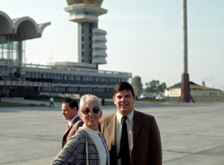 Lincoln & Morrill Towers at OSU, built in 1965, were designed by Columbus native John Schooley Jr—pictured here with his wife Barbara, who was also the firm’s interior designer.