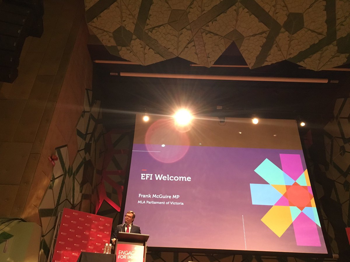 Melbourne 8m - one of the themes at Engaging for Impact 2019 #EFI2019 opened by the VC and the PVC of <a href="/ResearchRMIT/">RMIT Research</a> and <a href="/Frank_McGuire/">Frank McGuire</a>. Evidenced based and informed decisions making as our population grows will require collaboration between governments industry and academics