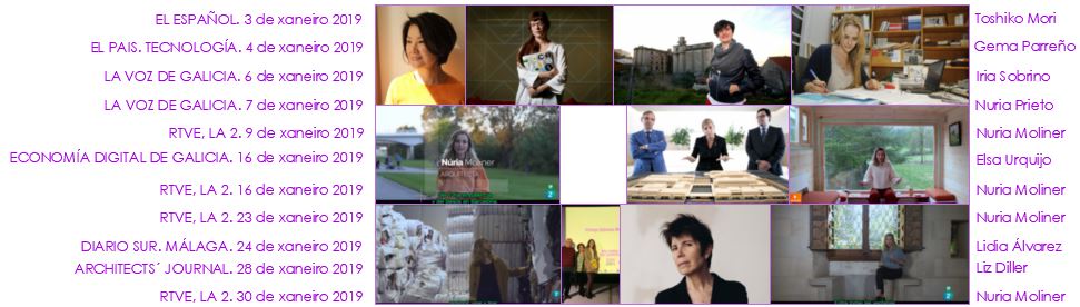 Las protagonistas del #NovasDeArquitectas #NoticiasDeArquitectas de enero de 2019. Es el primer número de esta nueva acción, se trata como siempre de #visibilizar.
.portal.coag.es/wp-content/upl…