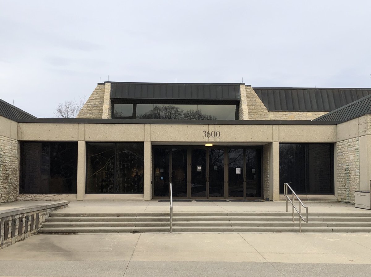 Schooley designed this fantastic stone-and-concrete building as the new Upper Arlington Municipal Hall, built in 1971.