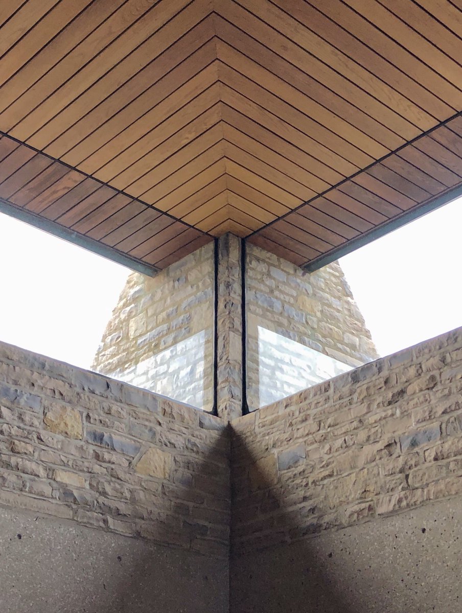 The Municipal Hall has a beautiful interior as well, bringing together the concrete, glass, and limestone with the wood ceiling