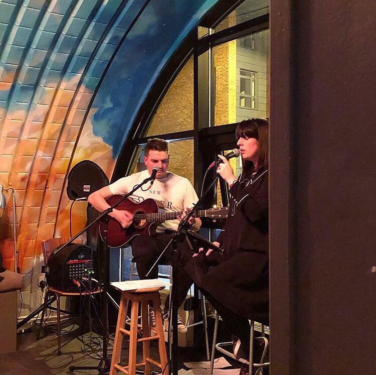 helloFIKAband's tweet photo. Thanks @NatalieJoyce7 for this lush pic of us at @BeerStreetNCL earlier tonight - what a beaut of a place! Thanks for coming, listening and bevving and we’ll see y’all soon xxx #hellofikaband #35weekspregnant #joedidallthework https://t.co/LcdENuojAU