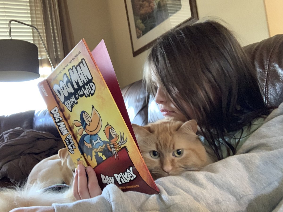 Thank you #dogman for helping my daughter learn and love reading! #k12literacy #readtoyourcatkid