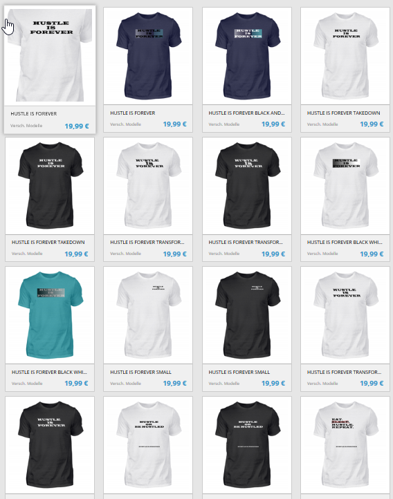HUSTLE IS FOREVER
If you are a true #hustler, this is the perfect store for you. Everything with the label "Hustle is forever"!
shirtee.com/de/store/hustl…

Wenn du ein wahrer Hustler bist, ist das der perfekte Shop für dich. Alle #HustleIsForever-#Designs!

shirtee.com/de/store/hustl…
