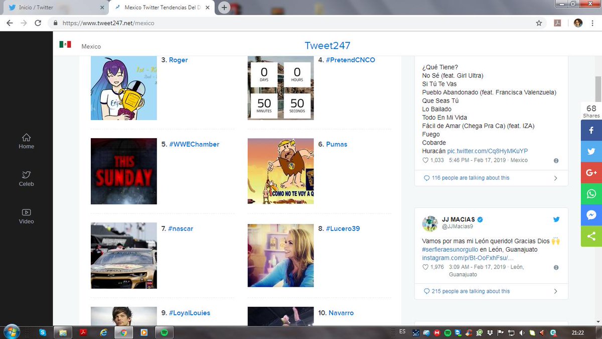 LuceroMundialOk's tweet image. .@LuceroMexico en las tendencias en México... en 8vo lugar #Lucero38