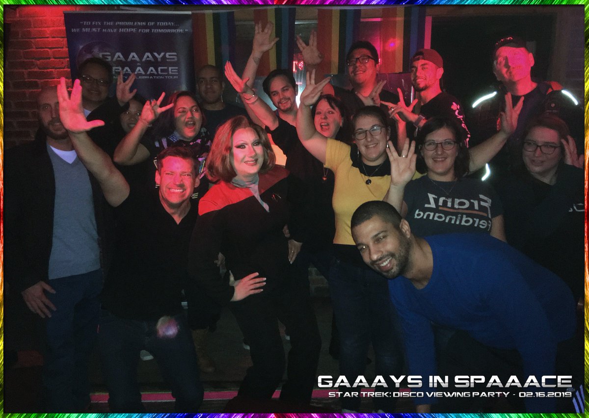 gaaaysinspaaace's tweet photo. Missed the 1st #startrekdiscovery NYC Viewing Party last night? Not to worry, we'll be back @vodkasodabottomsup Sat. 2/23 @7pm w/the next episode, our FABULOUS hostess @IAmHeatherWood $4 Drinks, Trek Trivia, Live Performances, Prizes & more! #vsbu #startrek #gaystartrek #gaygeek https://t.co/9rM2JZxdlO