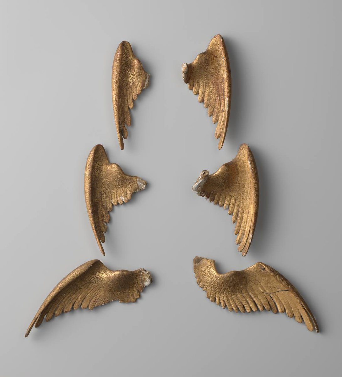 Wings (fragments from adoration of the Christ-child) c1850/1900