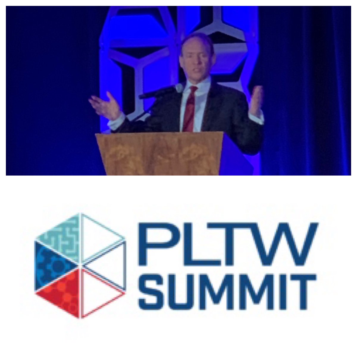 stetrisgroup's tweet photo. “Do you know how uninspiring it is for students to hear ‘Because it will be on the test’ ..... our students deserve relevance!” -Dr. Vince Bertrum WE AGREE! Let’s change how we do education! #pltwsummit #stetris #dosomethinggreat #engagingindustryineducation https://t.co/slPbYYZbI1