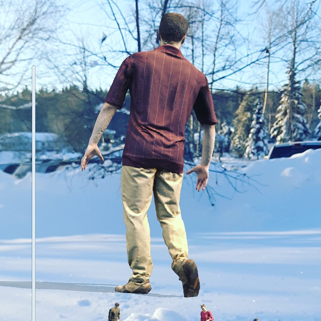 Avatars don't get cold, even in Canada... 

Download the app/print the marker by following the link: konditionpluriel.org

#AugmentedReality #VirtualReality #Montreal #technology #digitalart #DigitalArtist #Motion #konditionpluriel #AvataroftheWeek #avatar #mediaarts