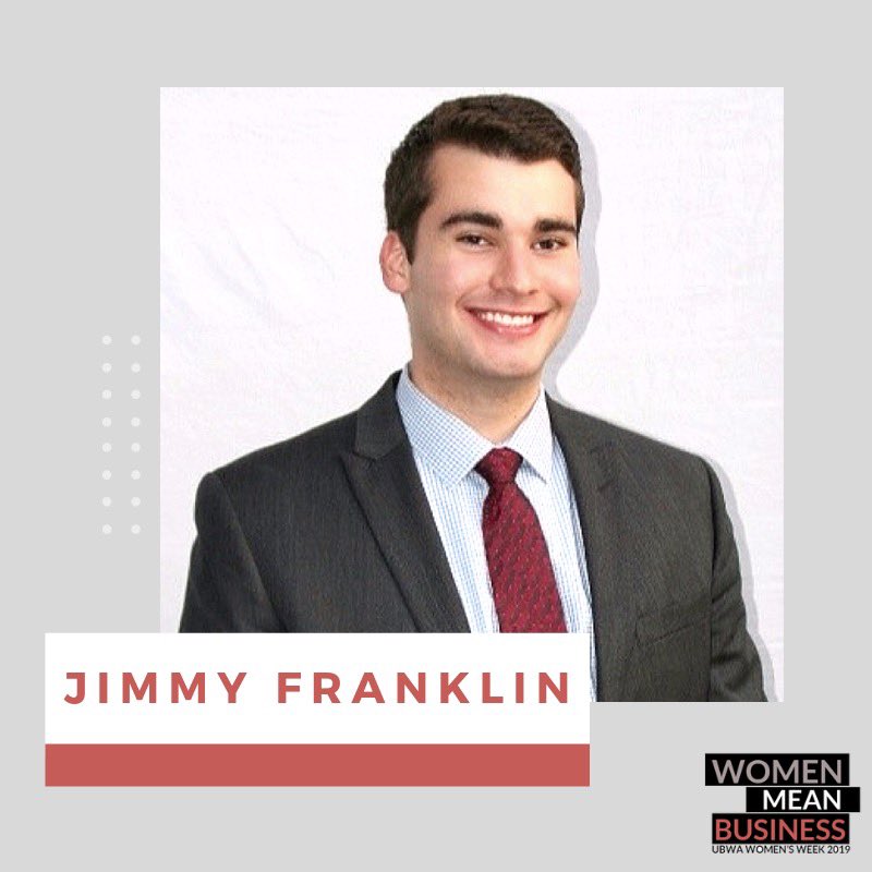 UBWAosu's tweet photo. Our fourth panelist for our “I Am, Becuase She Is” male panel is Jimmy Franklin! Jimmy is a third year OSU student majoring in Marketing. He is currently the President of Phi Gamma Delta &amp; the VP of Pledge Education for the Delta Sigma Pi. https://t.co/GYbFcUdqd8