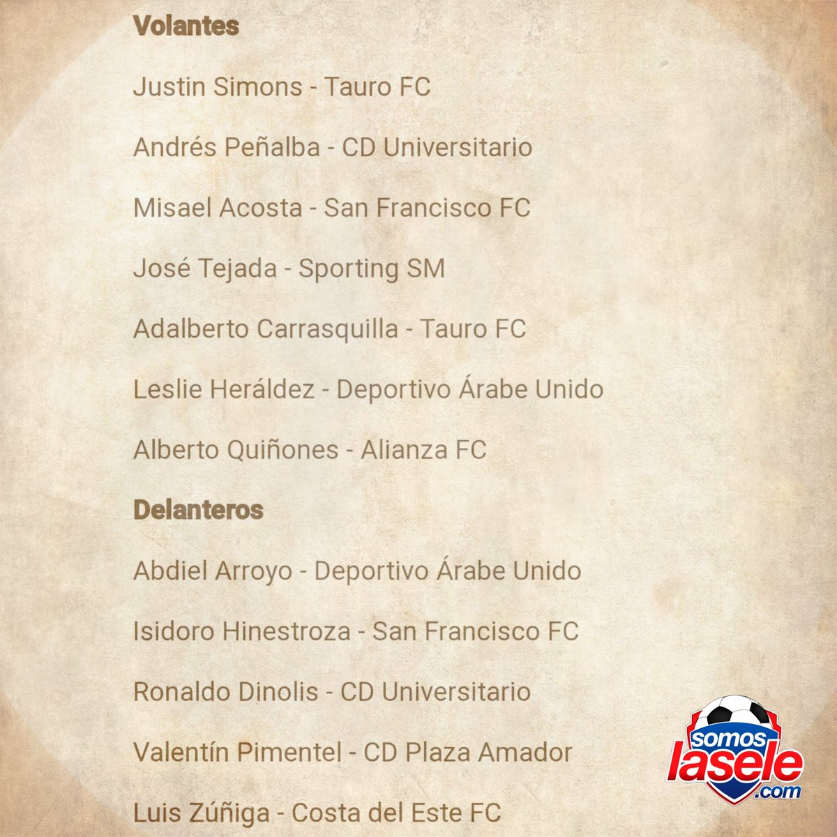 Julio Cesar Dely Valdés, DT interino de la Selección de Panamá, presentó el listado del primer microciclo que arrancará mañana lunes desde las 7am en el estadio Rommel Fernández Gutiérrez. #SomosLaSele 🇵🇦⚽💪🏾