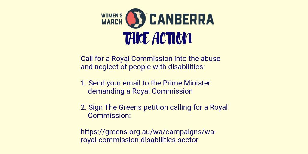 Who could forget @clarermoore, CEO of @WWDACT's powerful #WomensWave's speech, or Ask for Canberran's to join call for #RoyalCommissionNOW into violence, abuse & neglect experienced by people with disability.
1. Send your email to https://www.pm.gov.au/contact-your-pm
1/2