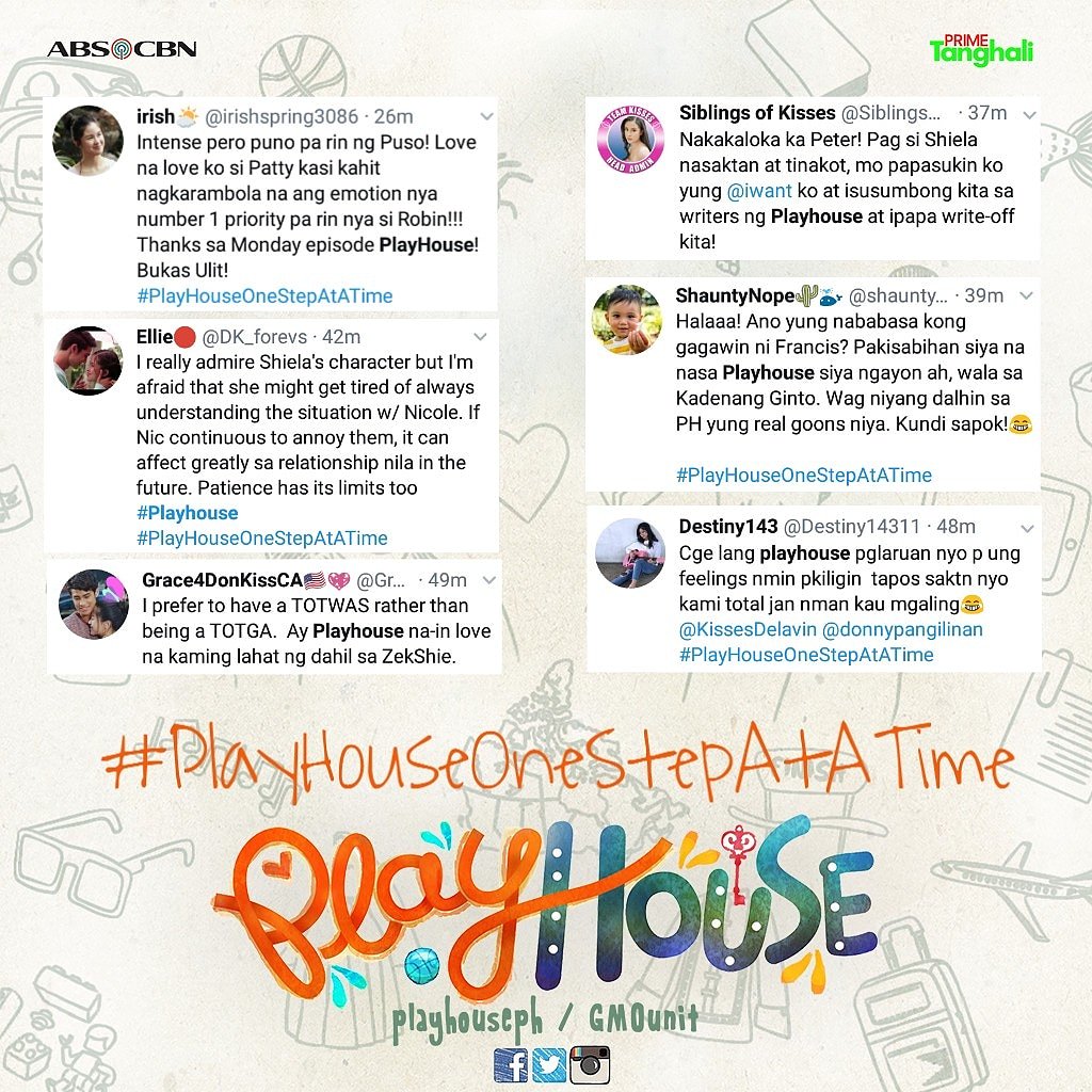GMOunit's tweet photo. Salamat Kapamilya! ๐
#PlayHouseOneStepAtATime
#GMOunit https://t.co/UZcZSAMpGn