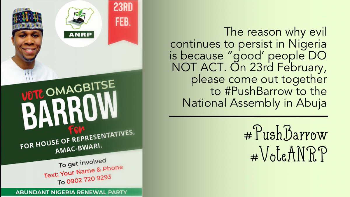 Involved_NG's tweet photo. There is still hope for Nigeria. Let’s #PushBarrow https://t.co/iHGWpOGHAx