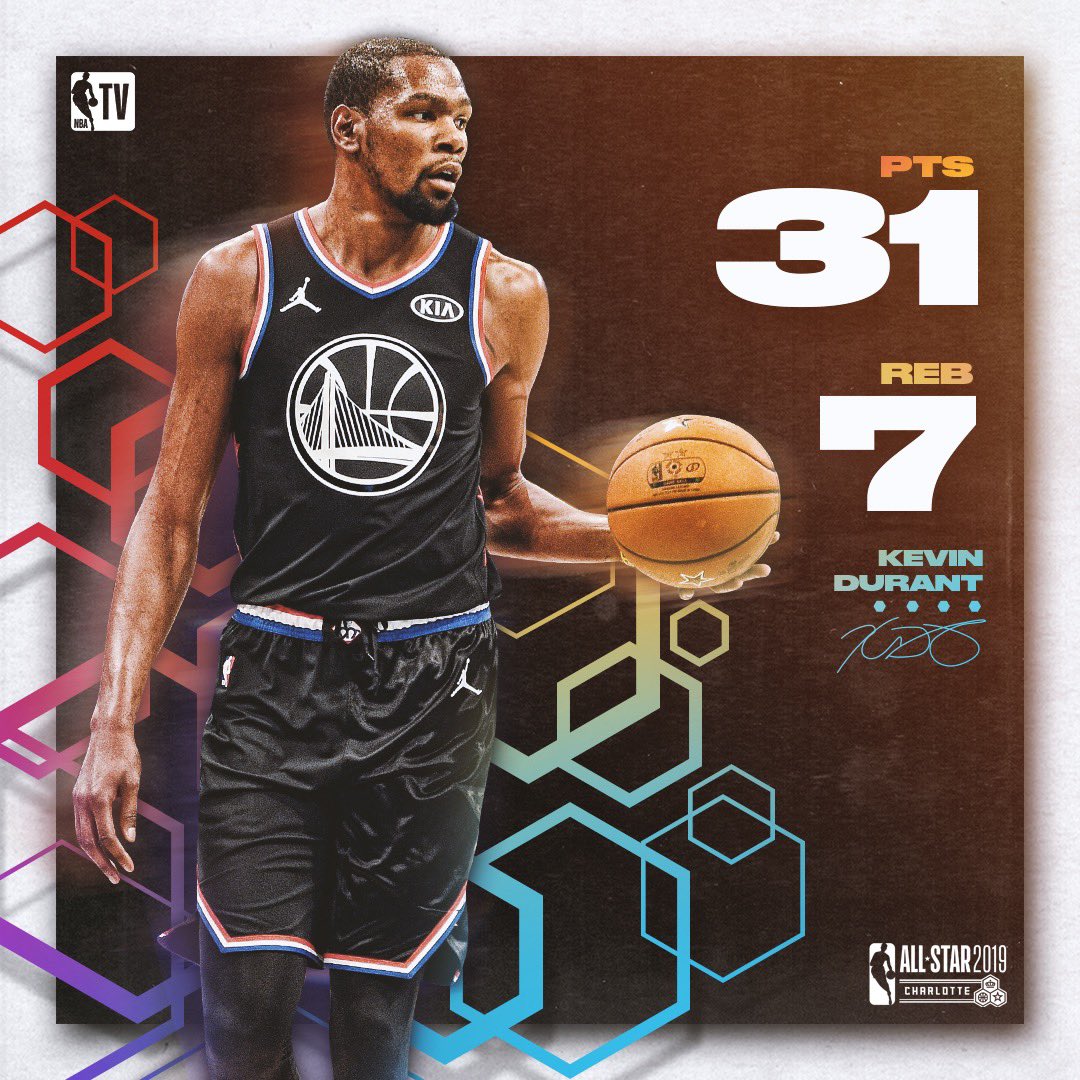 KD was clutch to help lead #TeamLeBron to the #NBAAllStar win! πͺ