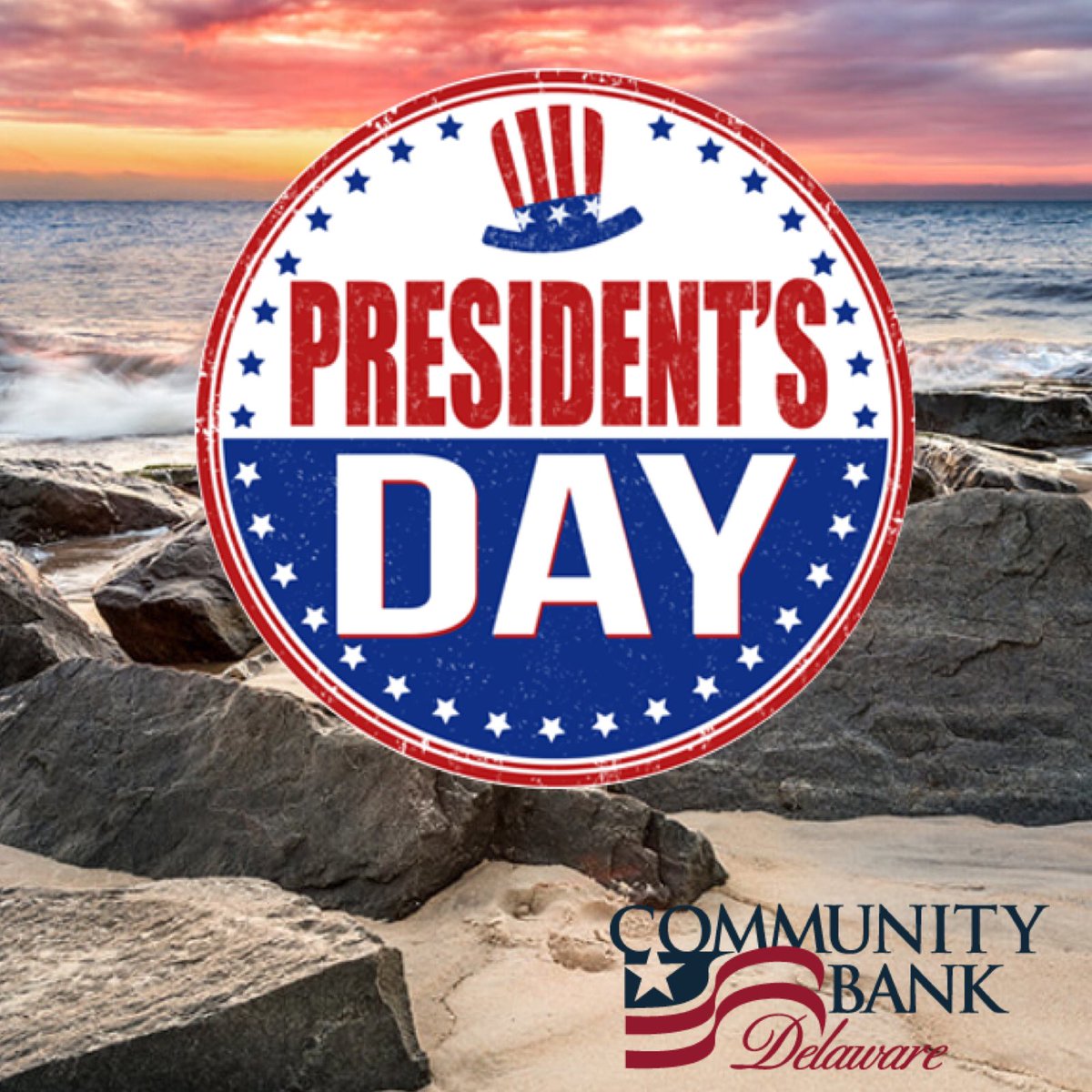 CommunityBankDe's tweet image. In observance of President's Day, Community Bank Delaware will be closed Monday, February 18th. We will re-open with our normal business hours Tuesday. #Delaware #PresidentsDay