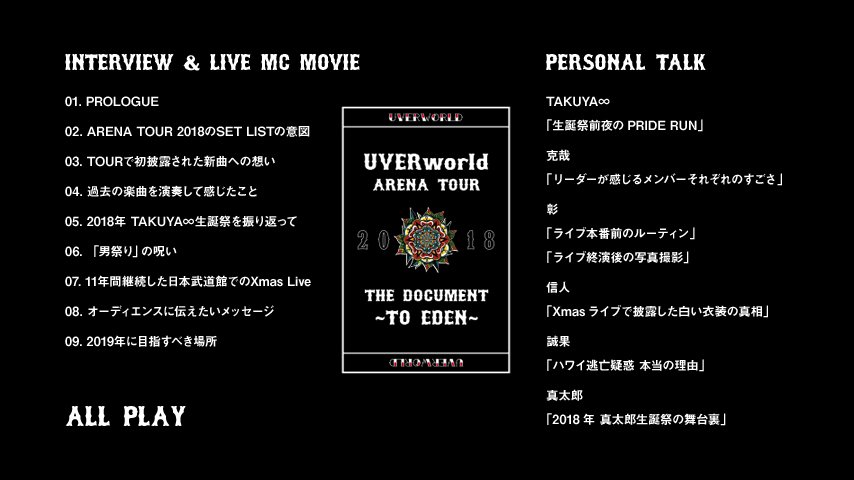 【続・予約締切り迫る!】UVERworldツアードキュメントブック、DVDパートのトレイラーも公開中!こちらがパーソナルトークパートです。(にった)https://youtu.be/SPZDaeltjEc