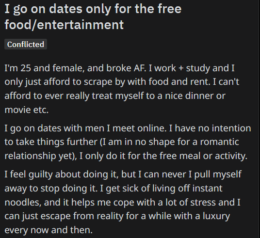 mgtownow's tweet photo. This is why most guys go MGTOW. Only blue pill simps do dinner dates now. https://t.co/hOYc5pppgK