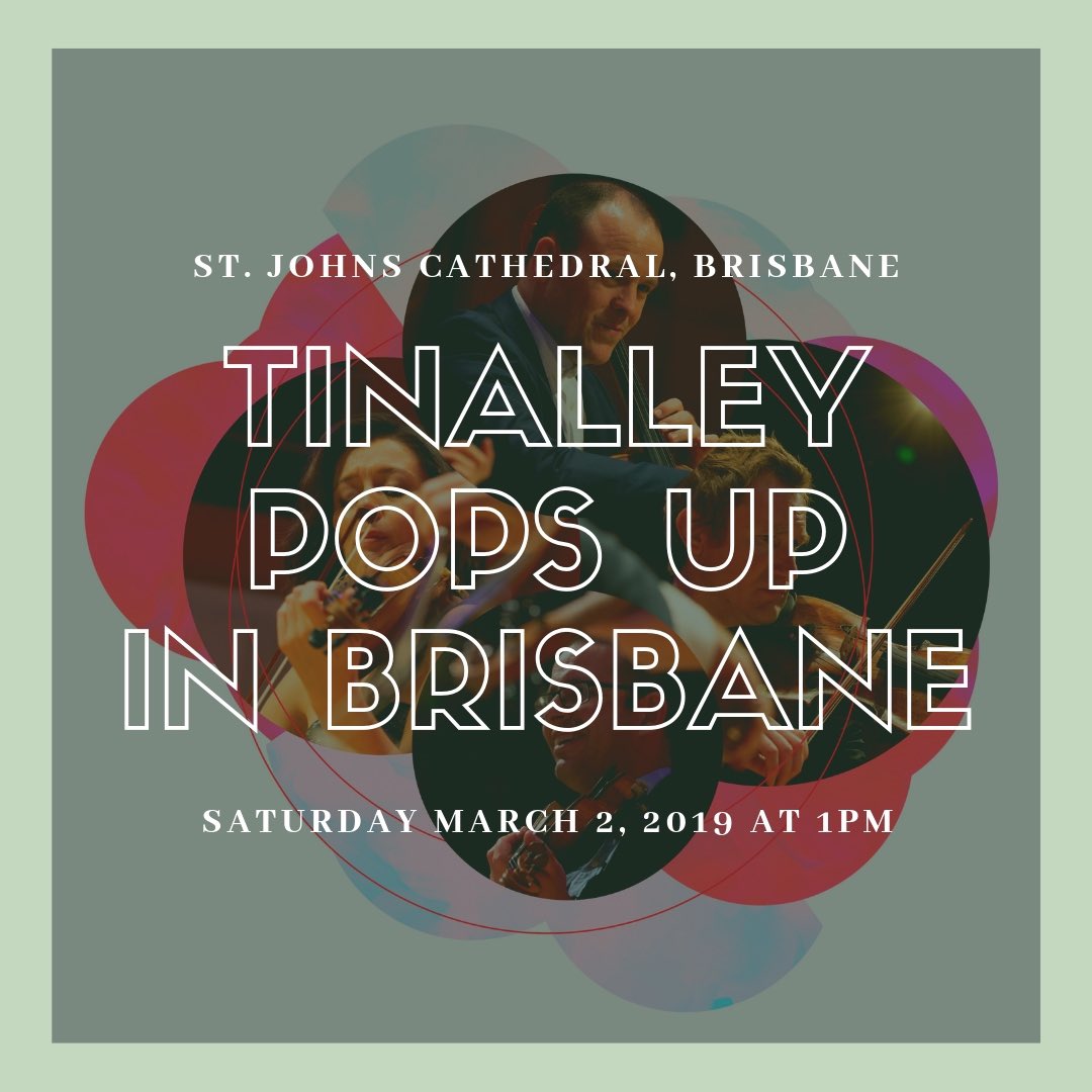 We are popping up in Brisbane on Saturday March 2 @ 1pm at the magnificent St. John’s Cathedral.  A free event for all, all we ask is that you make a donation on the day in aid of flood affected areas in Northern Queensland. #community #free #celebratemusic #Brisbane