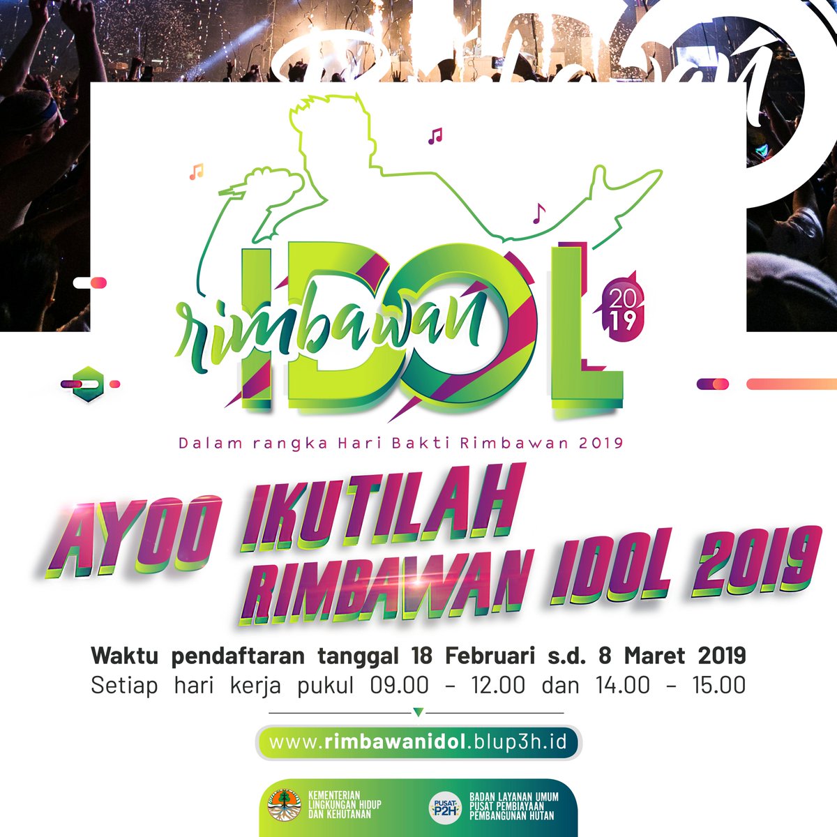 blup3h's tweet photo. Ayo..ikut dan ramaikan Rimbawan Idol 2019.. https://t.co/rn2kj6tdo3 #haribaktirimbawan2019 #rimbawanidol2019 #blup3h #kemenLHK https://t.co/QeJxoHWU7k