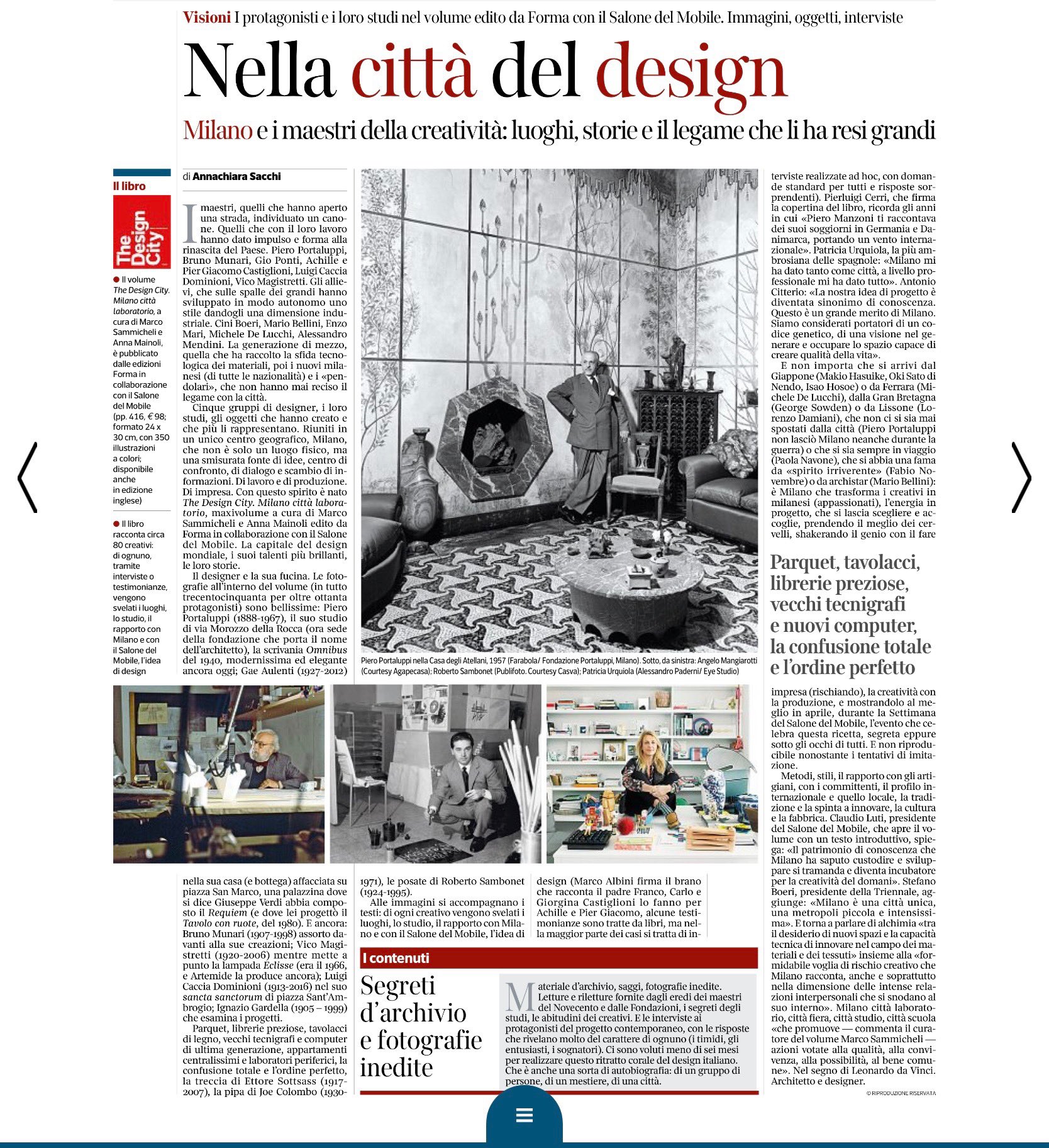 Patricia Urquiola The Design City Milano Citta Laboratorio Marco Sammicheli E Anna Mainoli Edizioni Forma