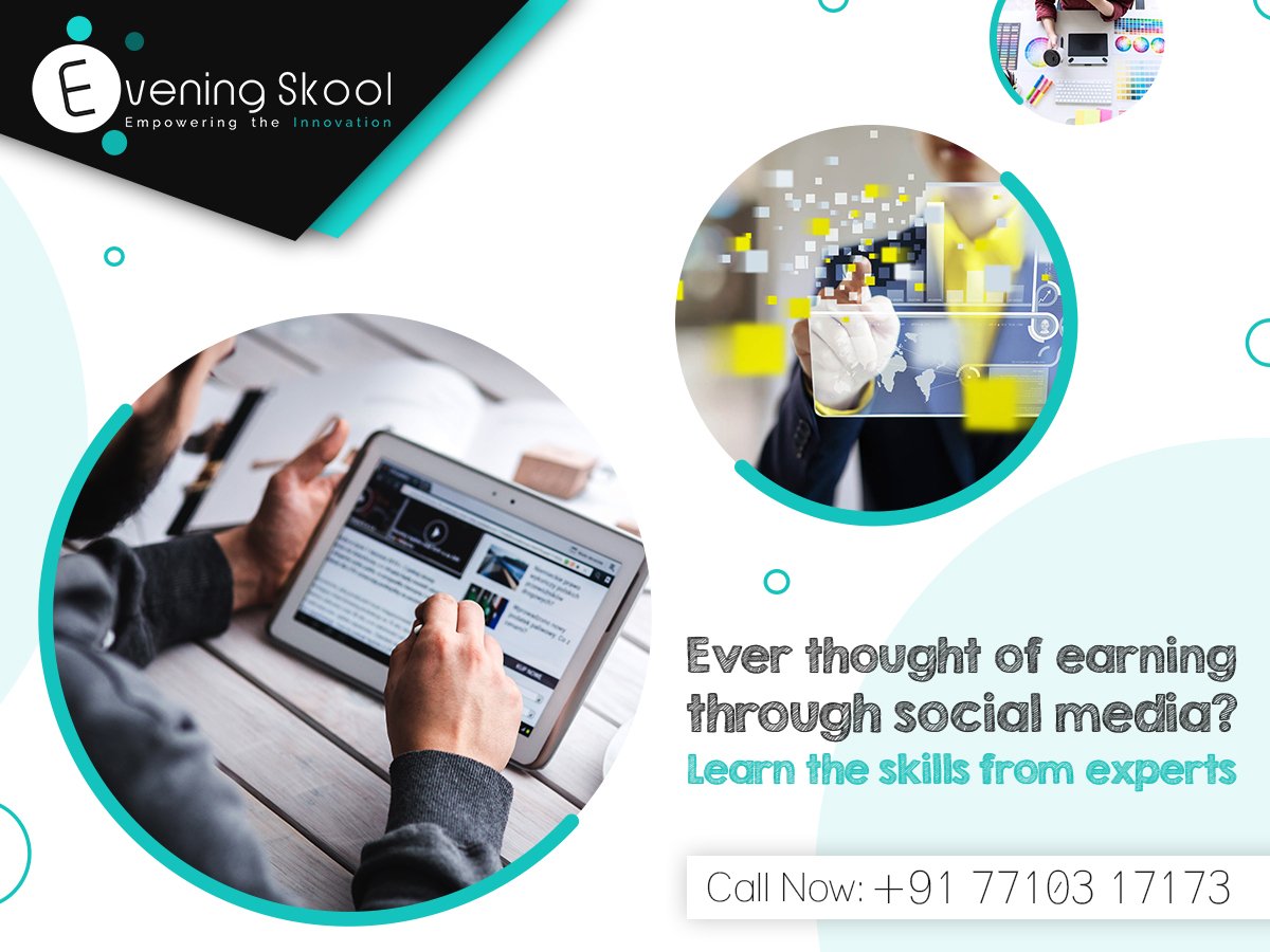 EveningSkool's tweet photo. Be empowered to create innovative strategies and formulate your social media skill set with our Digital Marketing Course.

Contact -77103 17177
Visit: https://t.co/hFG3HjvZPo

#leadgeneration #digitalmarketing #marketing #learning #eveningskool #socialmediamarketing #socialmedia https://t.co/7AJUDKzMXq