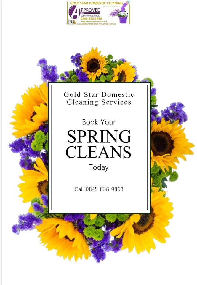 DomesticGold's tweet photo. We are Taking Spring Clean Bookings NOW!!!! With appointments available throughout March and April, Don't Delay book with us today!! 0845 838 9868 is the number you need!!! you can also DM @Kennedy27Holly @RhianneT @ApprovedCleani1 for more information! https://t.co/SwvG59ZTfw