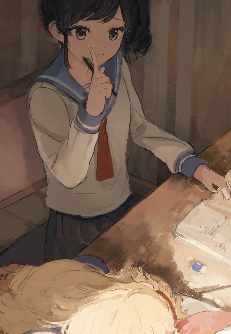 スターライト学園編入試験対策勉強会を星宮家で開くものの 疲れて机で寝てしまった As4klaのイラスト