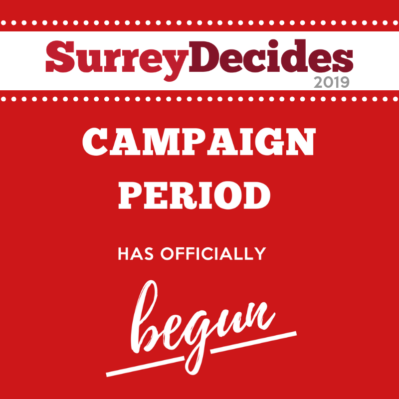 It's midday which means.... it's officially time for your #SurreyDecides nominees to start campaigning!