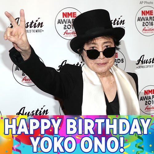 Join us in wishing a Happy Birthday to artist and peace activist Yoko Ono. 