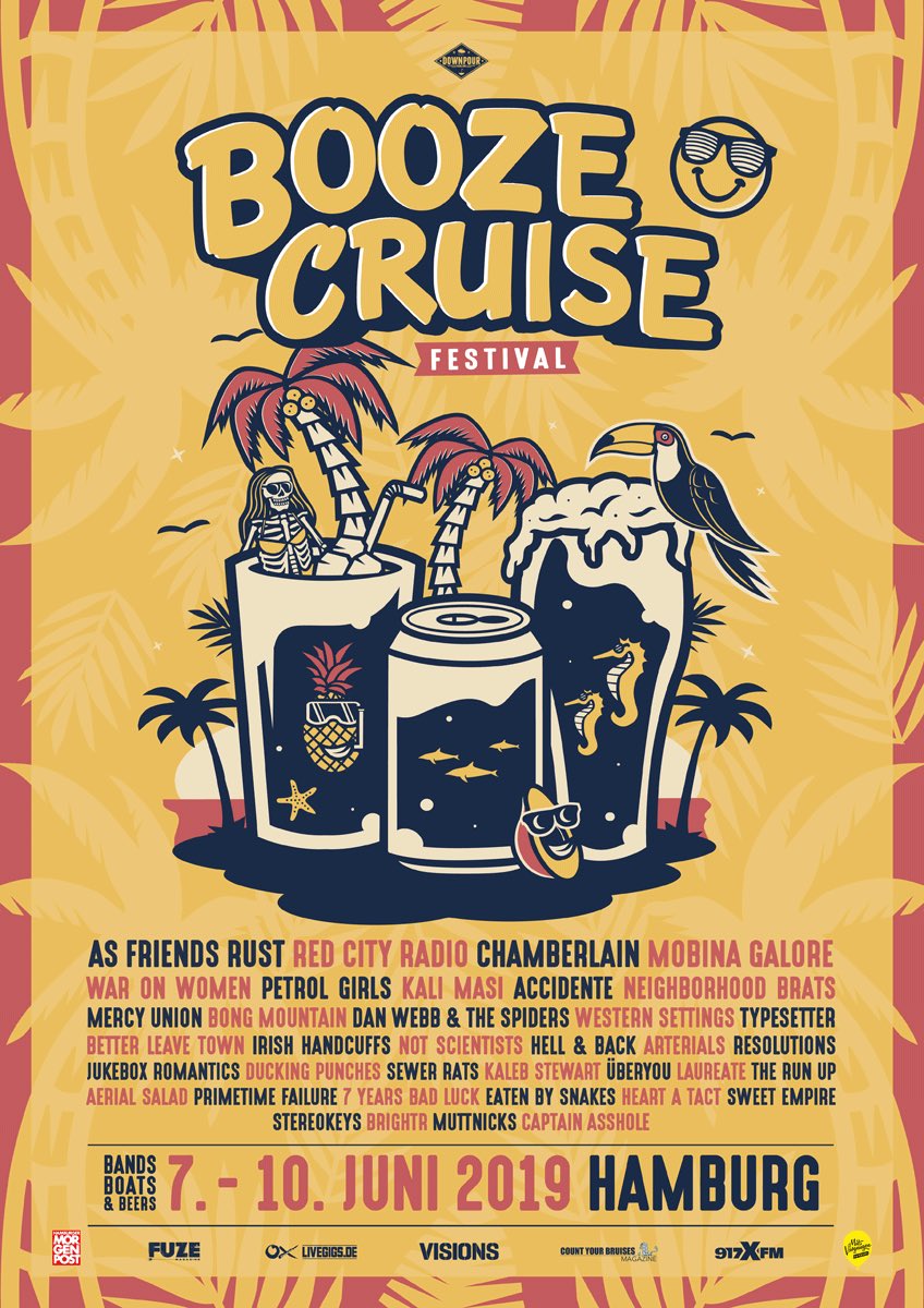 Besides already having been announced for Booze Cruise we have been included in the most recent one as well. They probably love us so much we’ve been announced twice. We love them back! Also love the other bands announced, amazing line up! #boozecruise #hamburg #hashtags4life