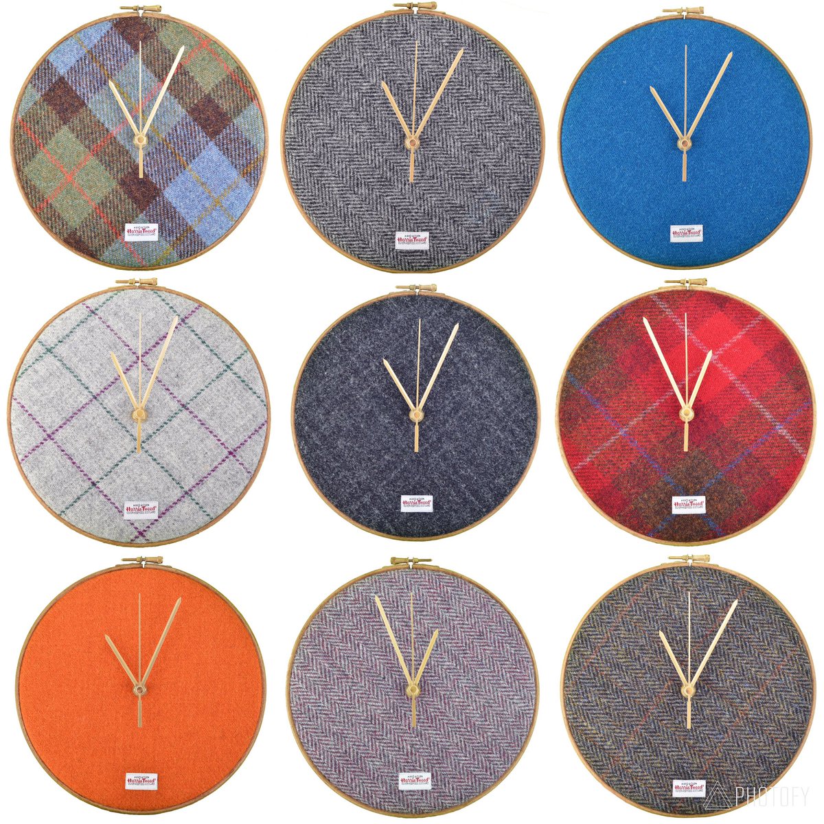 TweedClockCo's tweet image. All back in Stock! #workinghard #halftermmum #harristweed #harristweedclock #CraftHour #handmadegifts