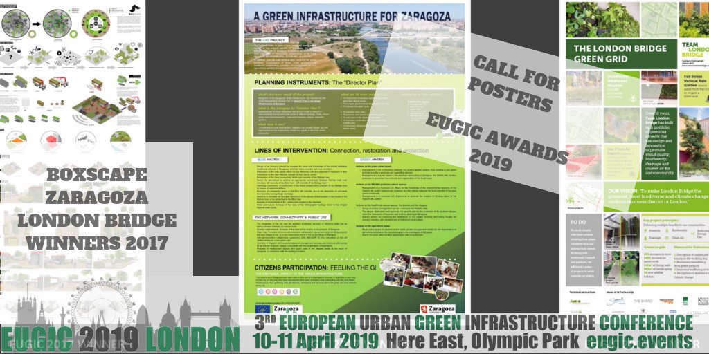 #Eugic2019 enter an #urbangreeninfrastructure poster - delivering #strategies and projects to deliver #greener #cities in #europe - #green roofs #greenwalls #SUDS ow.ly/yDF830nJ3Dx @EUGICevents @Brillianto_biz @GIPartnership @NAIAD2020 @ConnectingNBS